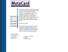 Tablet Screenshot of metacard.com